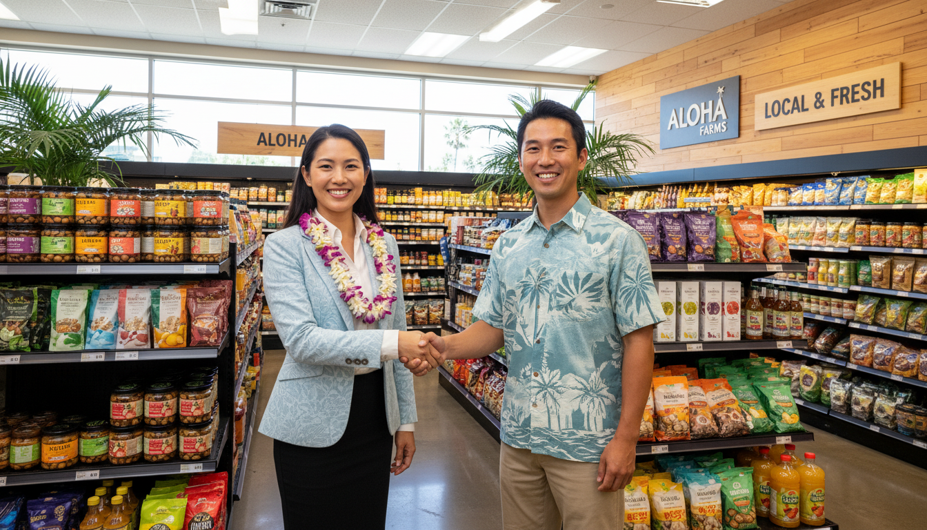 Brand representative partnering with Hawaii retailer